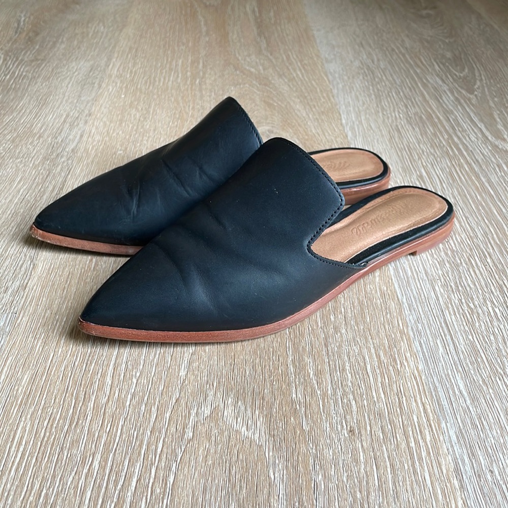 Madewell Gemma Leather Mules Slides 6.5 Shoe